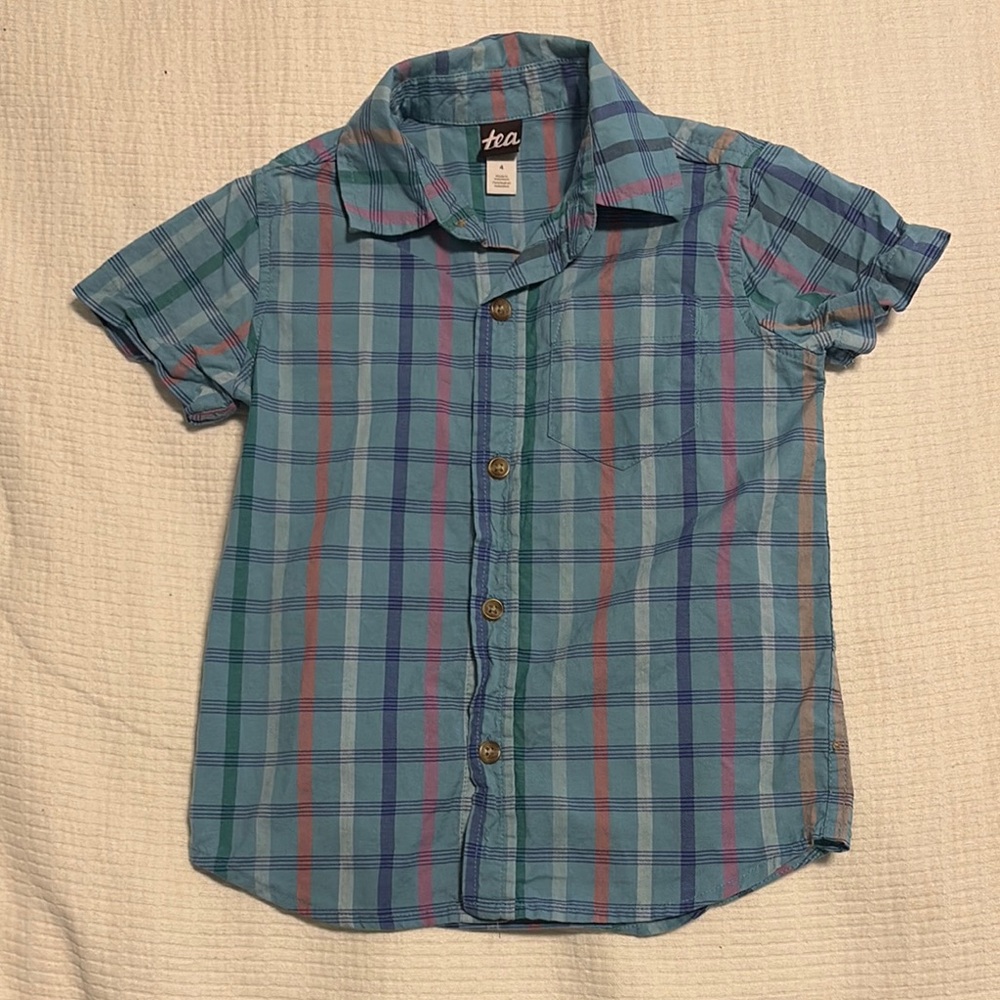 Tea Collection Kids Plaid Shirt - Blue